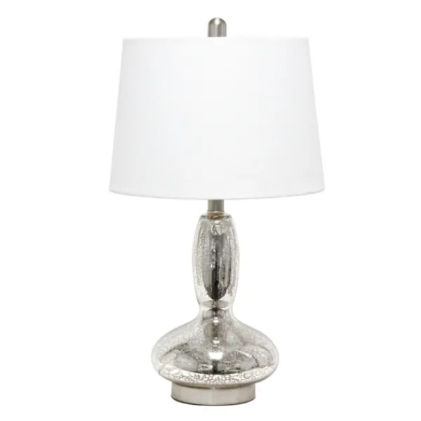 Table Lamps-Kirkland's Home Mercury Glass Curvy Table Lamp White