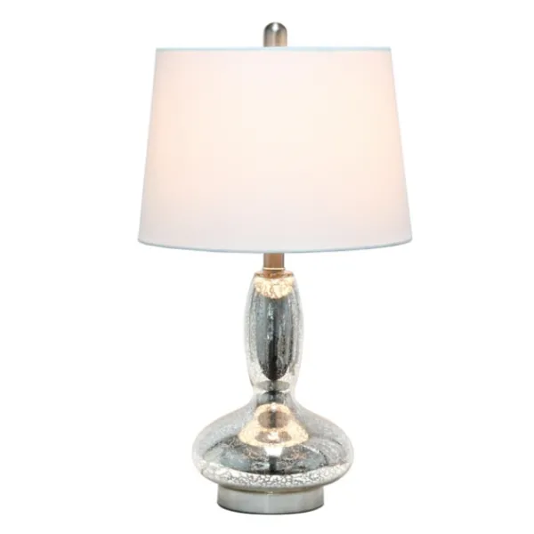 Table Lamps-Kirkland's Home Mercury Glass Curvy Table Lamp White