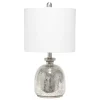 Table Lamps-Kirkland's Home Mercury Hammered Glass Shade Table Lamp White