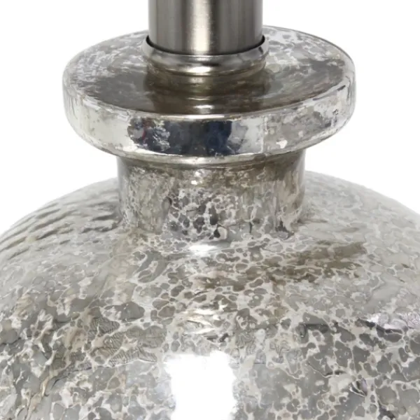 Table Lamps-Kirkland's Home Mercury Hammered Glass Shade Table Lamp White