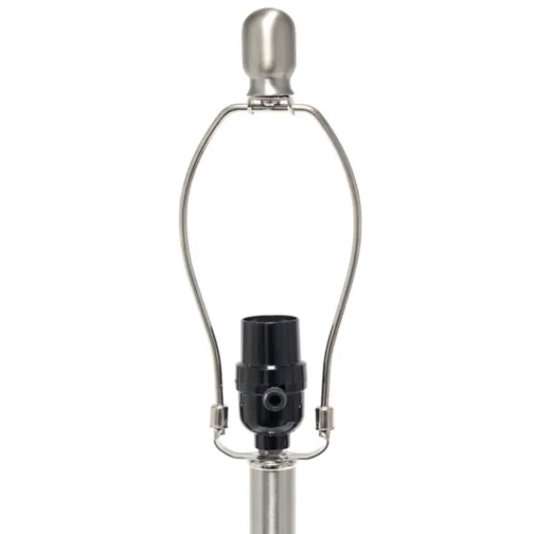 Table Lamps-Kirkland's Home Mercury Hammered Glass Shade Table Lamp White