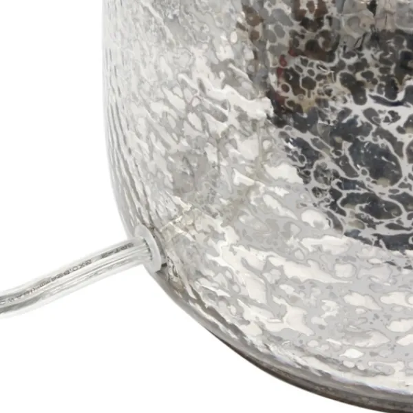 Table Lamps-Kirkland's Home Mercury Hammered Glass Shade Table Lamp White