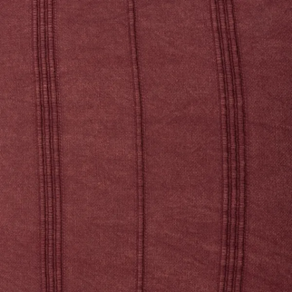 Pillows-Kirkland's Home Merlot Striped Organic Cotton Throw Pillow Red