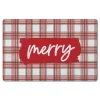 Kitchen & Floor Mats-Kirkland's Home Merry Plaid Christmas Kitchen Mat Red
