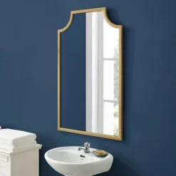 Decorative Mirrors-Kirkland's Home Metal Abigail Mirror Gold