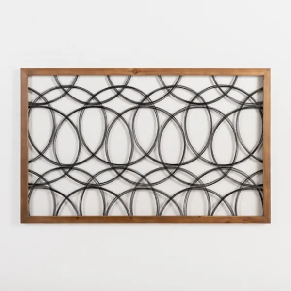 Wall Plaques-Kirkland's Home Metal Abstract Circles Wall Plaque Black