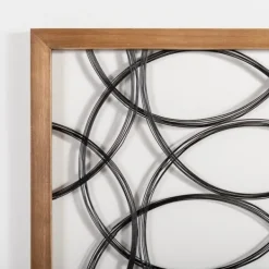 Wall Plaques-Kirkland's Home Metal Abstract Circles Wall Plaque Black