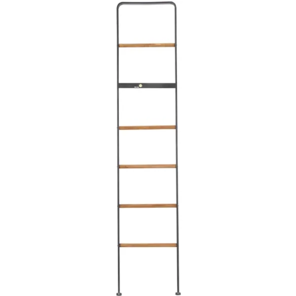 Decorative Accents-Kirkland's Home Metal And Fir Wood Leaning Ladder With Hooks Black/Brown