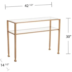 Console Tables-Kirkland's Home Metal And Tempered Glass Console Table Gold