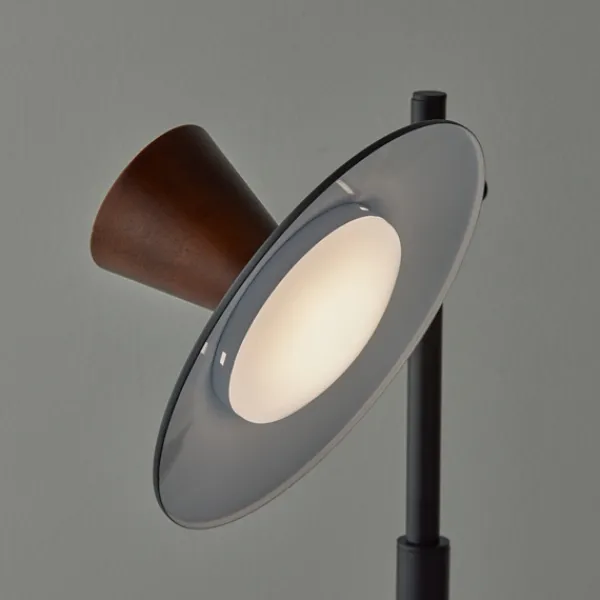 Table Lamps-Kirkland's Home Metal And Walnut Wood Table Lamp Black