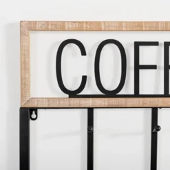 Hooks-Kirkland's Home Metal And Wood Coffee Bar Wall Hooks