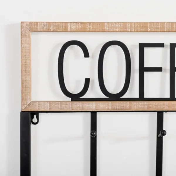 Hooks-Kirkland's Home Metal And Wood Coffee Bar Wall Hooks