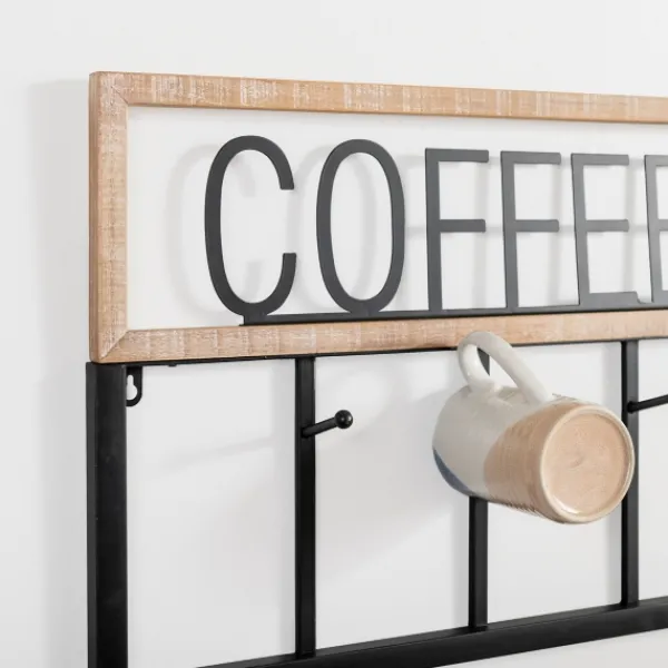 Hooks-Kirkland's Home Metal And Wood Coffee Bar Wall Hooks