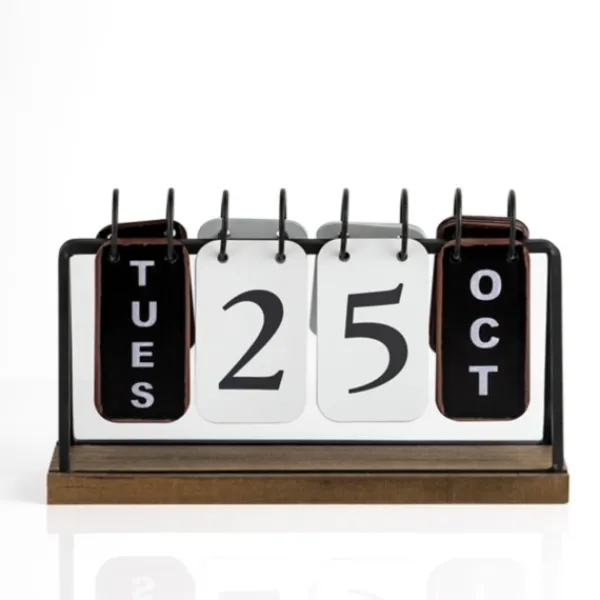 Decorative Accents-Kirkland's Home Metal And Wood Flip Calendar