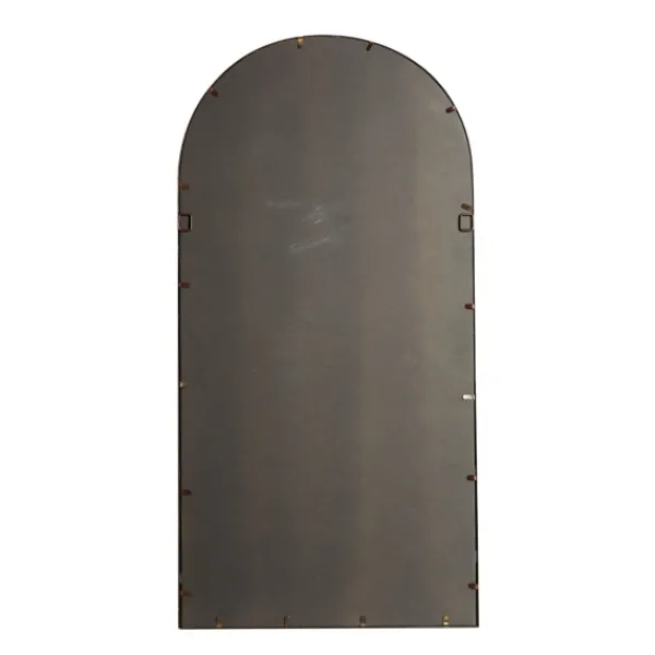 Decorative Mirrors-Kirkland's Home Metal Arch Frame Windowpane Wall Mirror Brown
