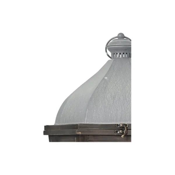 Lanterns-Kirkland's Home Metal Arch Top Led Lanterns, Set Of 2 Gray/Brown