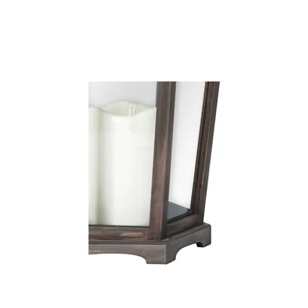 Lanterns-Kirkland's Home Metal Arch Top Led Lanterns, Set Of 2 Gray/Brown