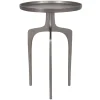 Accent & End Tables-Kirkland's Home Metal Arched Legs Side Table Silver