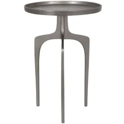 Accent & End Tables-Kirkland's Home Metal Arched Legs Side Table Silver