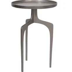 Accent & End Tables-Kirkland's Home Metal Arched Legs Side Table Silver