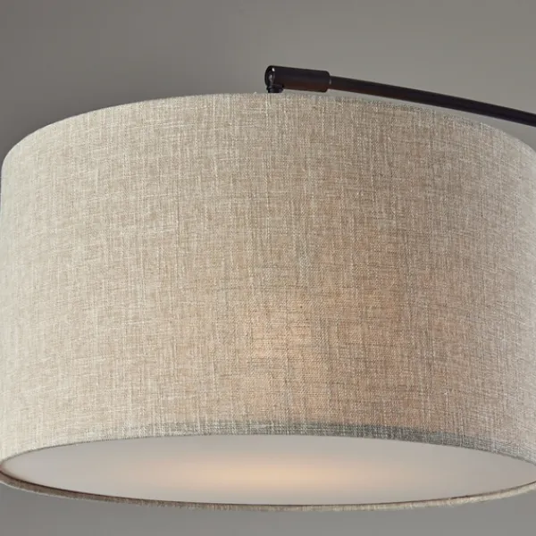 Floor Lamps-Kirkland's Home Metal Arched Oversized Shade Floor Lamp Black