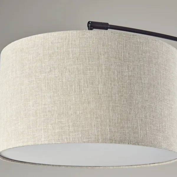 Floor Lamps-Kirkland's Home Metal Arched Oversized Shade Floor Lamp Black