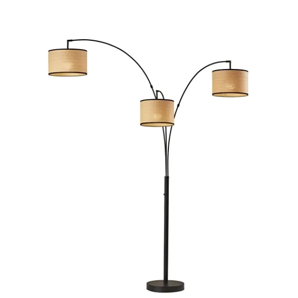 Floor Lamps-Kirkland's Home Metal 3-Arm Arched Floor Lamp Black