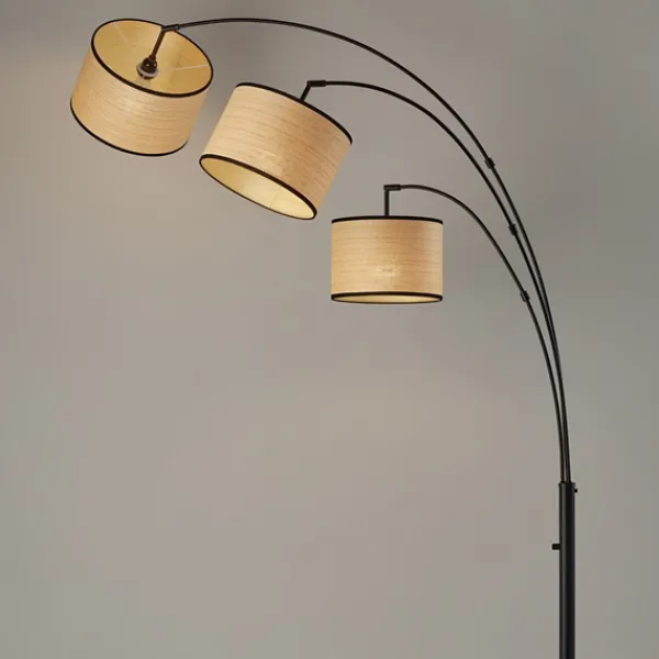 Floor Lamps-Kirkland's Home Metal 3-Arm Arched Floor Lamp Black