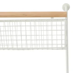 Wall Storage-Kirkland's Home Metal 4-Basket Wall Shelf White