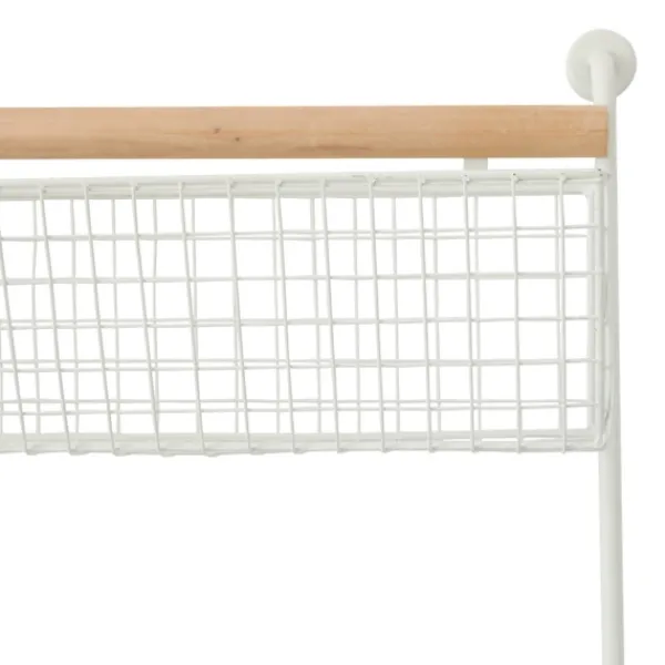 Wall Storage-Kirkland's Home Metal 4-Basket Wall Shelf White
