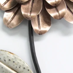 Wall Plaques-Kirkland's Home Metal Blush Romantic Flower Stem Wall Sculpture Pink/Green