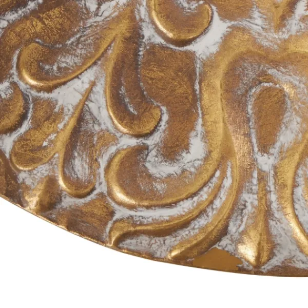 Wall Plaques-Kirkland's Home Metal Carved Floral Wall Sculpture Gold