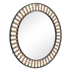 Decorative Mirrors-Kirkland's Home Metal Coen Bohemian Wall Mirror Black