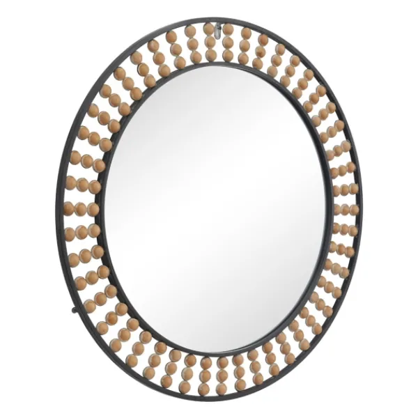 Decorative Mirrors-Kirkland's Home Metal Coen Bohemian Wall Mirror Black
