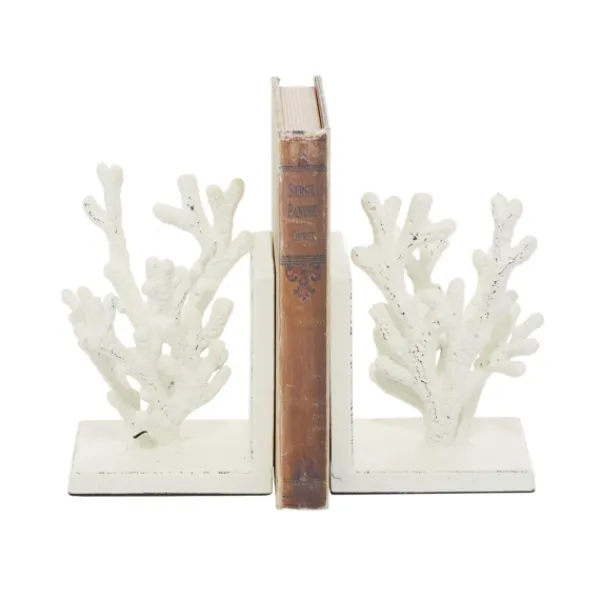 Decorative Accents-Kirkland's Home Metal Coral Bookends, Set Of 2 White
