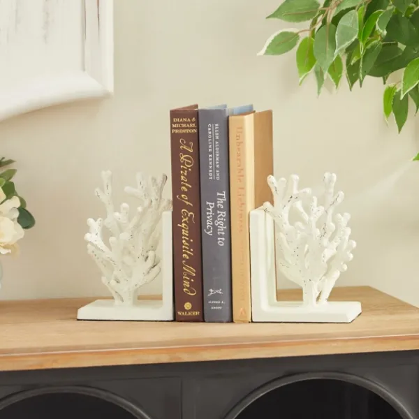 Decorative Accents-Kirkland's Home Metal Coral Bookends, Set Of 2 White