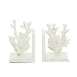 Decorative Accents-Kirkland's Home Metal Coral Bookends, Set Of 2 White