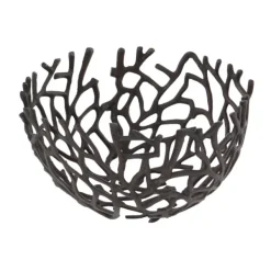Decorative Bowls & Jars-Kirkland's Home Metal Coral Frame Bowls, Set Of 2 Black