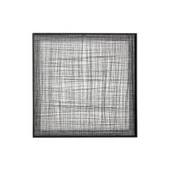 Wall Plaques-Kirkland's Home Metal Crosshatch Mesh Framed Wall Sculpture Black
