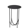 Accent & End Tables-Kirkland's Home Metal Curved Base Side Table Black
