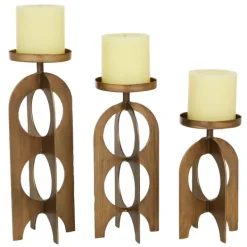 Candle Holders-Kirkland's Home Metal Cutout Candle Holders, Set Of 3 Gold