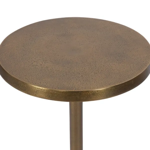 Accent & End Tables-Kirkland's Home Metal Cylinder Base Cocktail Table Gold