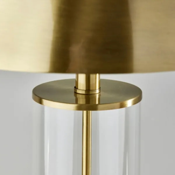 Table Lamps-Kirkland's Home Metal Dome And Clear Glass Table Lamp Gold