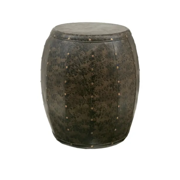 Accent & End Tables-Kirkland's Home Metal Drum Kagen Accent Table Black