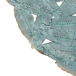 Wall Plaques-Kirkland's Home Metal Feather Round Wall Plaques, Set Of 3 Blue