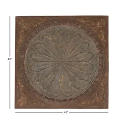 Wall Plaques-Kirkland's Home Metal Floral Medallion Wall Plaque Brown