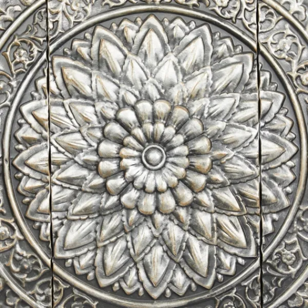Wall Plaques-Kirkland's Home Metal Floral Scrollwork Wall Plaque Silver