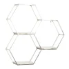 Shelves-Kirkland's Home Metal Frame And White Marble Wall Shelf Silver