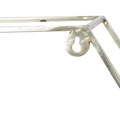 Shelves-Kirkland's Home Metal Frame And White Marble Wall Shelf Silver