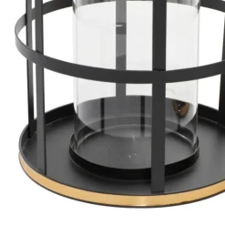Lanterns-Kirkland's Home Metal Frame Lanterns, Set Of 2 Black